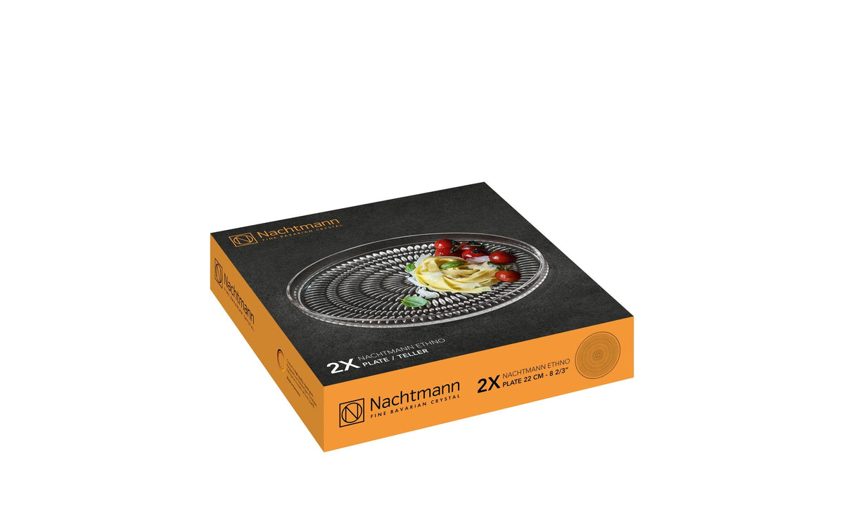 Nachtmann Dessertteller – Ø 22 cm, Kristallglas, Transparent, spülmaschinenfest