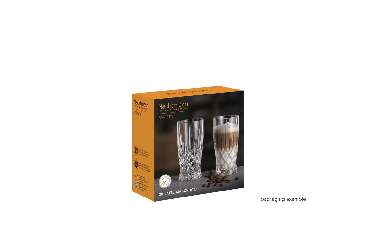 Nachtmann Latte-Macchiato-Gläser Noblesse Barista – 2er Set, 350 ml, Kristallglas, spülmaschinenfest