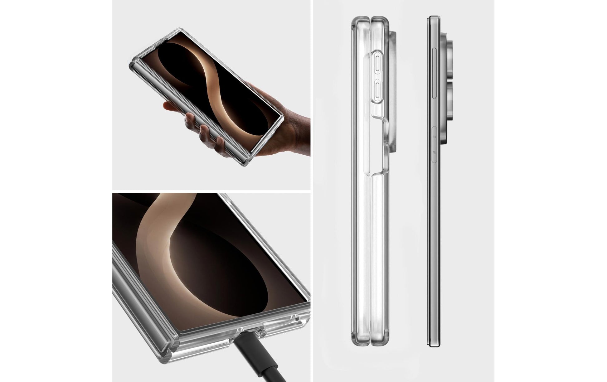 4smarts 360° Premium Schutz Set – Backcover – für Samsung Galaxy Z Fold8, PC, Transparent