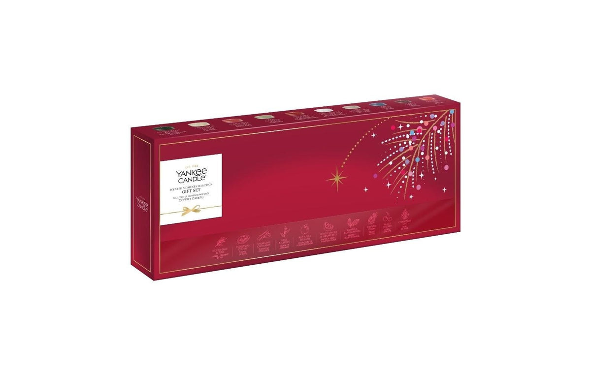 Yankee Candle Signature Christmas Moments Teelichtset – Verschiedene Düfte – 10 Teelichter & 1 Halter – Rot