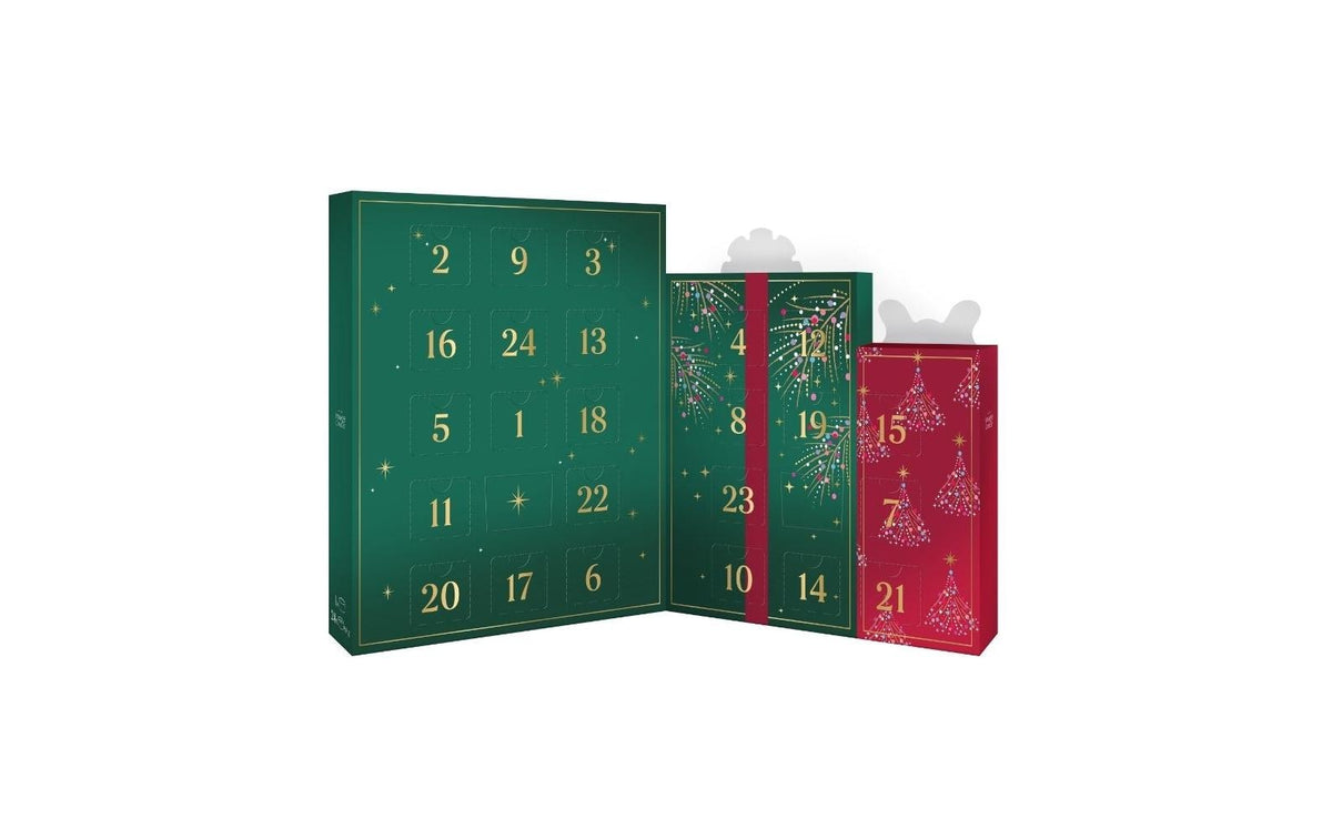 Yankee candle signature Yankee Candle Adventskalender – Christmas Moments – Befüllt mit Duftkerzen – Glas & Wachs, Grün