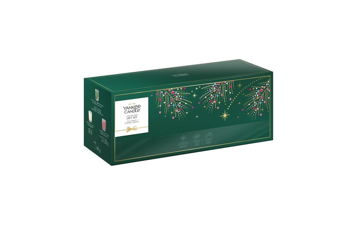 Yankee Candle Signature Duftkerze – Weihnachtsduft – Ø 7,9 × 8 cm – 3-teilig