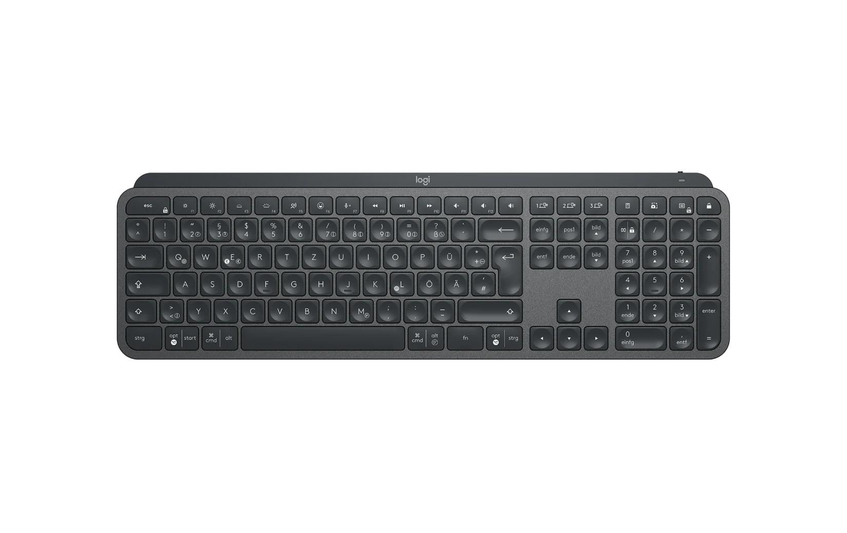 Logitech MX Keys for Business – Tastatur – Bluetooth & 2,4 GHz (Logi Bolt) – QWERTZ (DE) – Graphit
