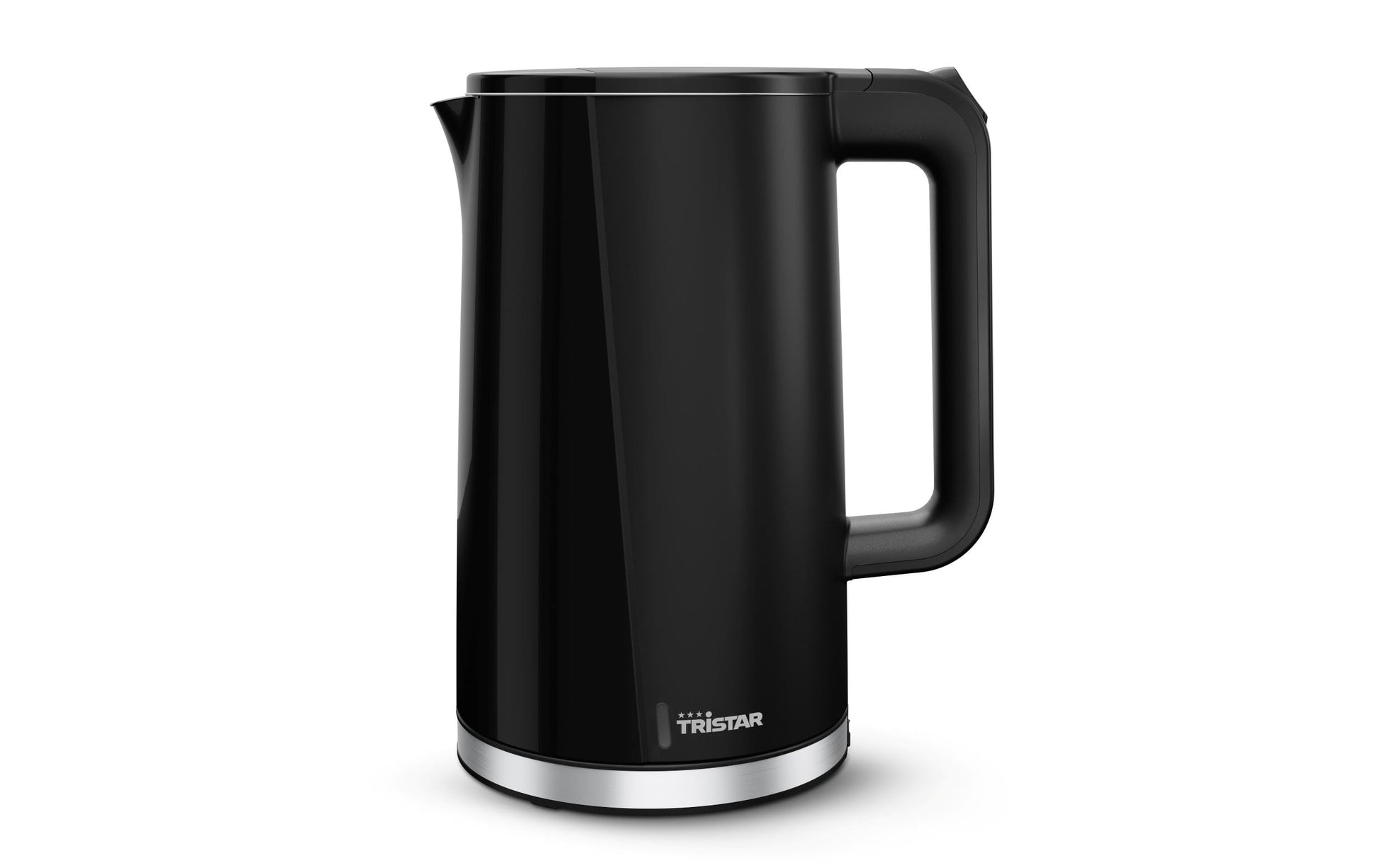 Tristar Wasserkocher Cool Touch WK-3407 – 1,7 l, Edelstahl, Kunststoff, 2200 W, Schwarz, 360°-Sockel