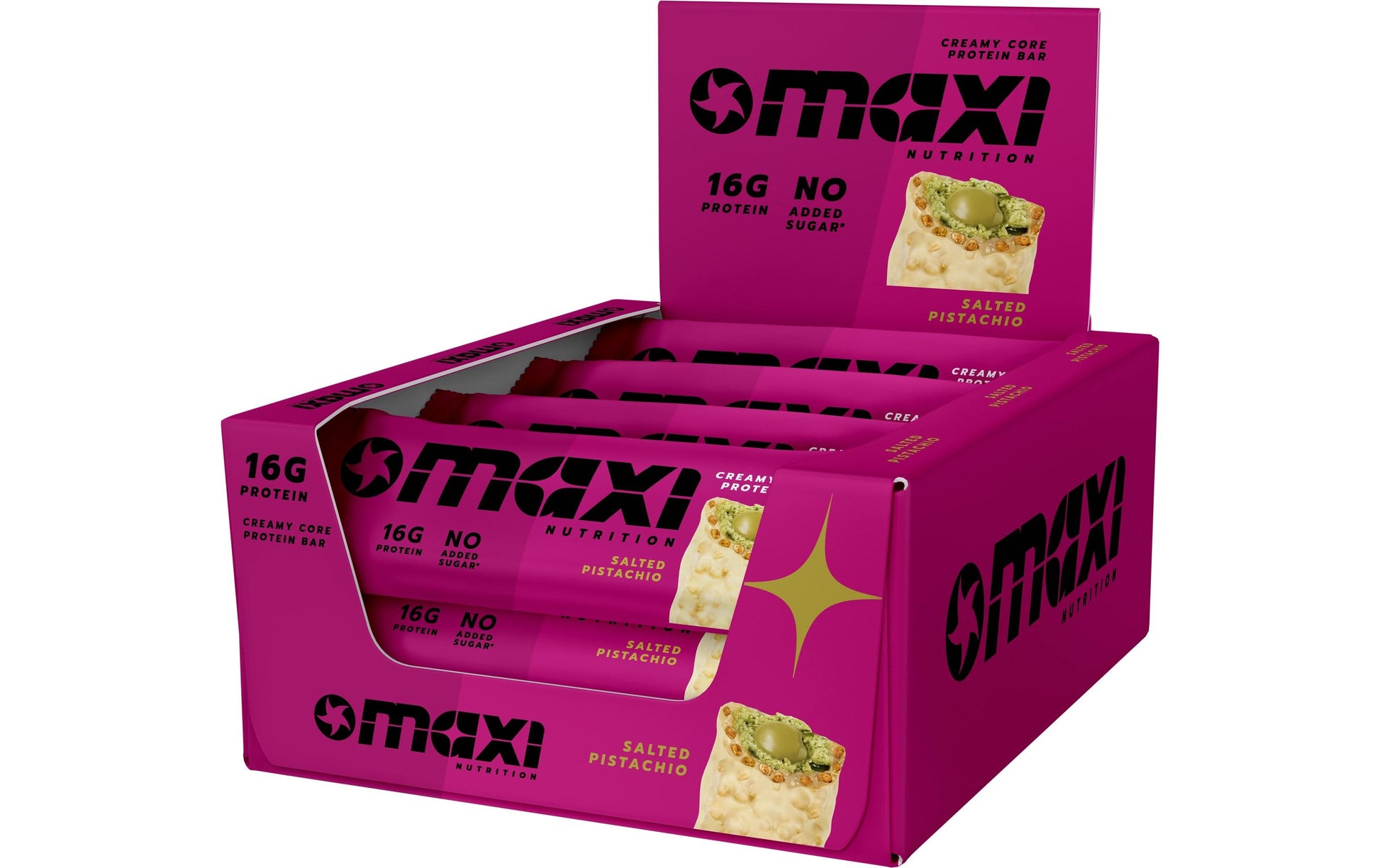 Maxi Nutrition Creamy Core Protein-Riegel – Pistazie – 12 × 39 g
