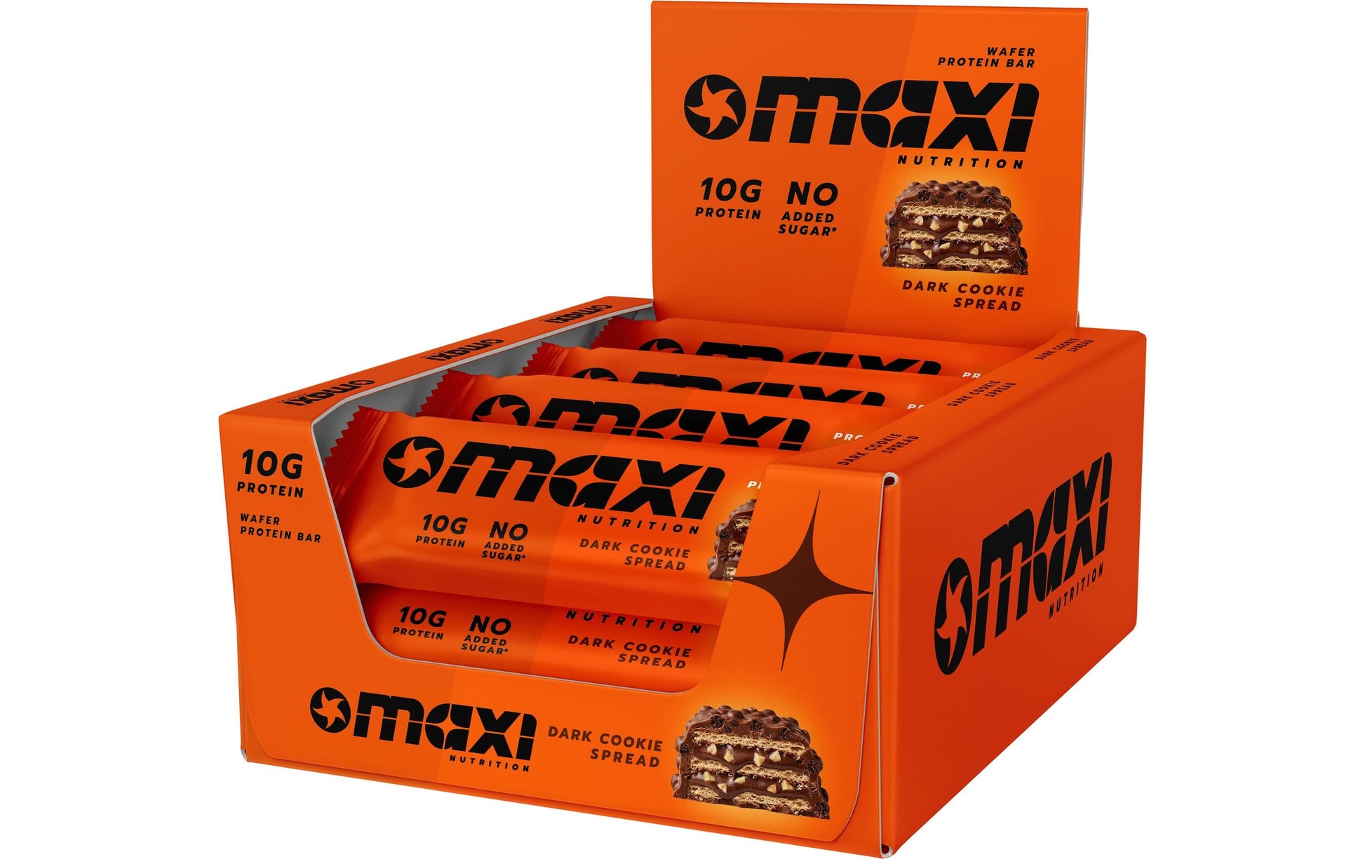Maxi Nutrition Protein Waffel – Dark Cookie – 12 × 39 g