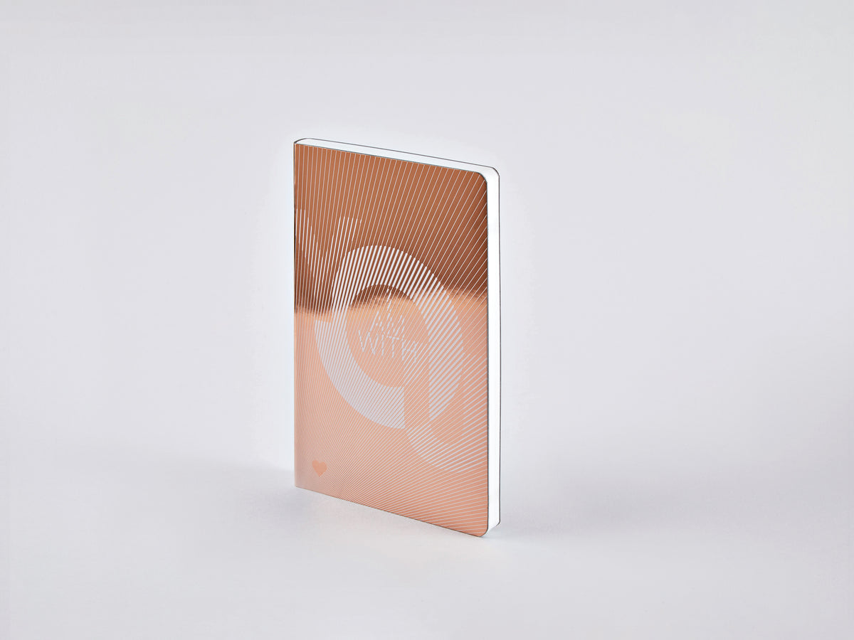Nuuna Notizbuch – 135 × 200 mm – punktiert – 176 Seiten – 120 g/m² – Hardcover, nummeriert – kupfer