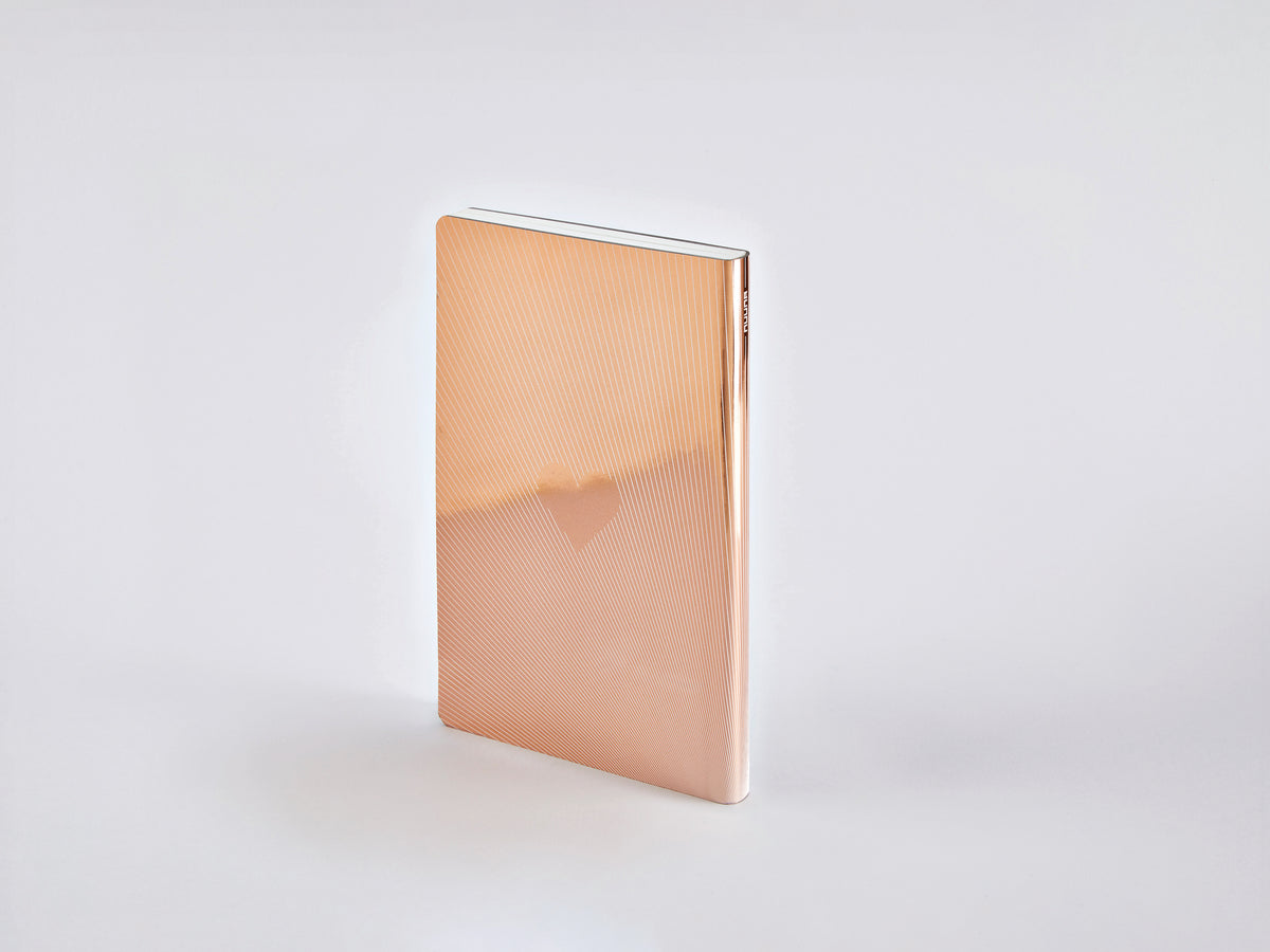 Nuuna Notizbuch – 135 × 200 mm – punktiert – 176 Seiten – 120 g/m² – Hardcover, nummeriert – kupfer