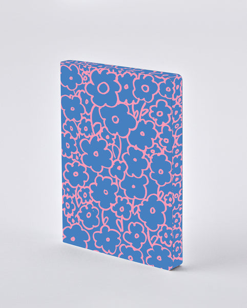 nuuna Notizbuch – A5 – punktiert – 256 Seiten – 120 g/m² – Softcover, nummeriert, liegt flach, blau/rose