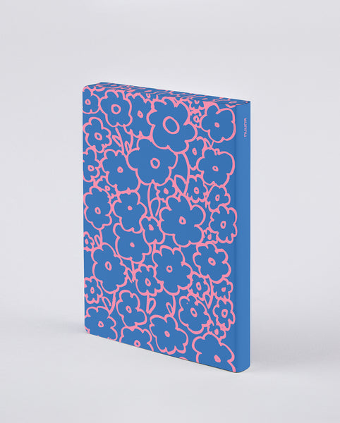 nuuna Notizbuch – A5 – punktiert – 256 Seiten – 120 g/m² – Softcover, nummeriert, liegt flach, blau/rose