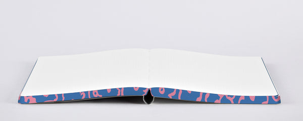 nuuna Notizbuch – A5 – punktiert – 256 Seiten – 120 g/m² – Softcover, nummeriert, liegt flach, blau/rose