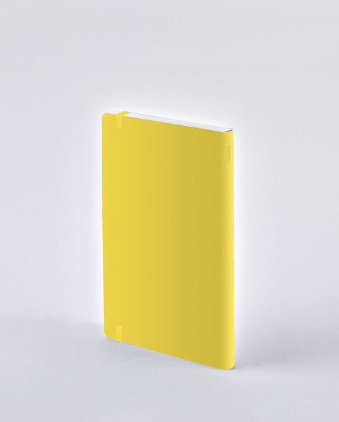 nuuna Notizbuch – A5 – punktiert – 176 Seiten – 120 g/m² – Softcover, Gummiband – gelb