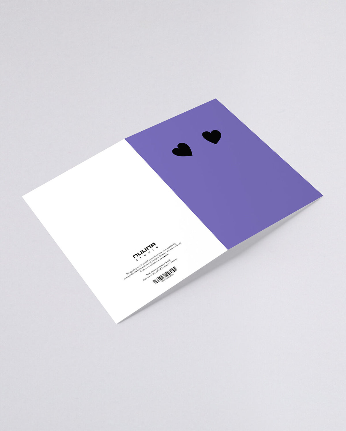 Nuuna Grusskarte – A6, mit Couvert, GIVE ME YOUR HEART, mehrfarbig – 1 Stk
