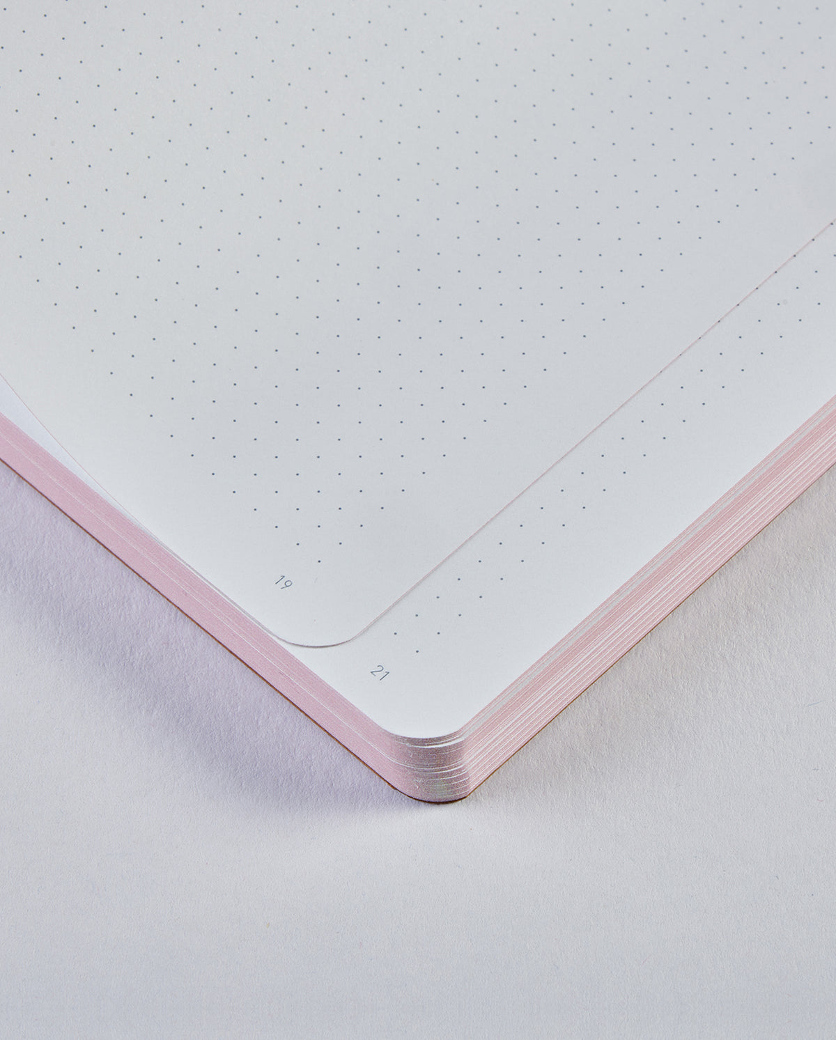 Nuuna Notizbuch – 165 × 220 mm – 120 g/m² – gebunden, nummeriert, Einband aus recyceltem Leder, Trance Pink