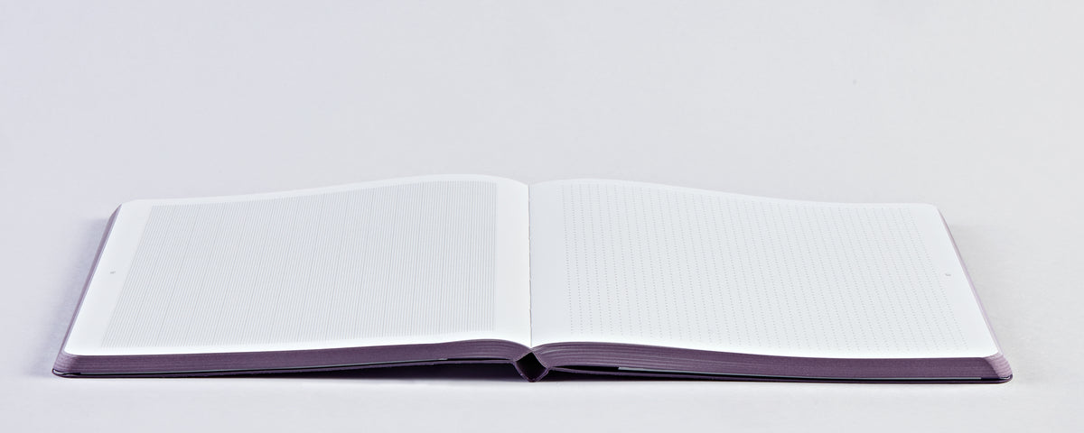 Nuuna Notizbuch – 165 × 220 mm – punktiert – 192 Seiten – 120 g/m² – gebunden, nummeriert, recyceltes Leder