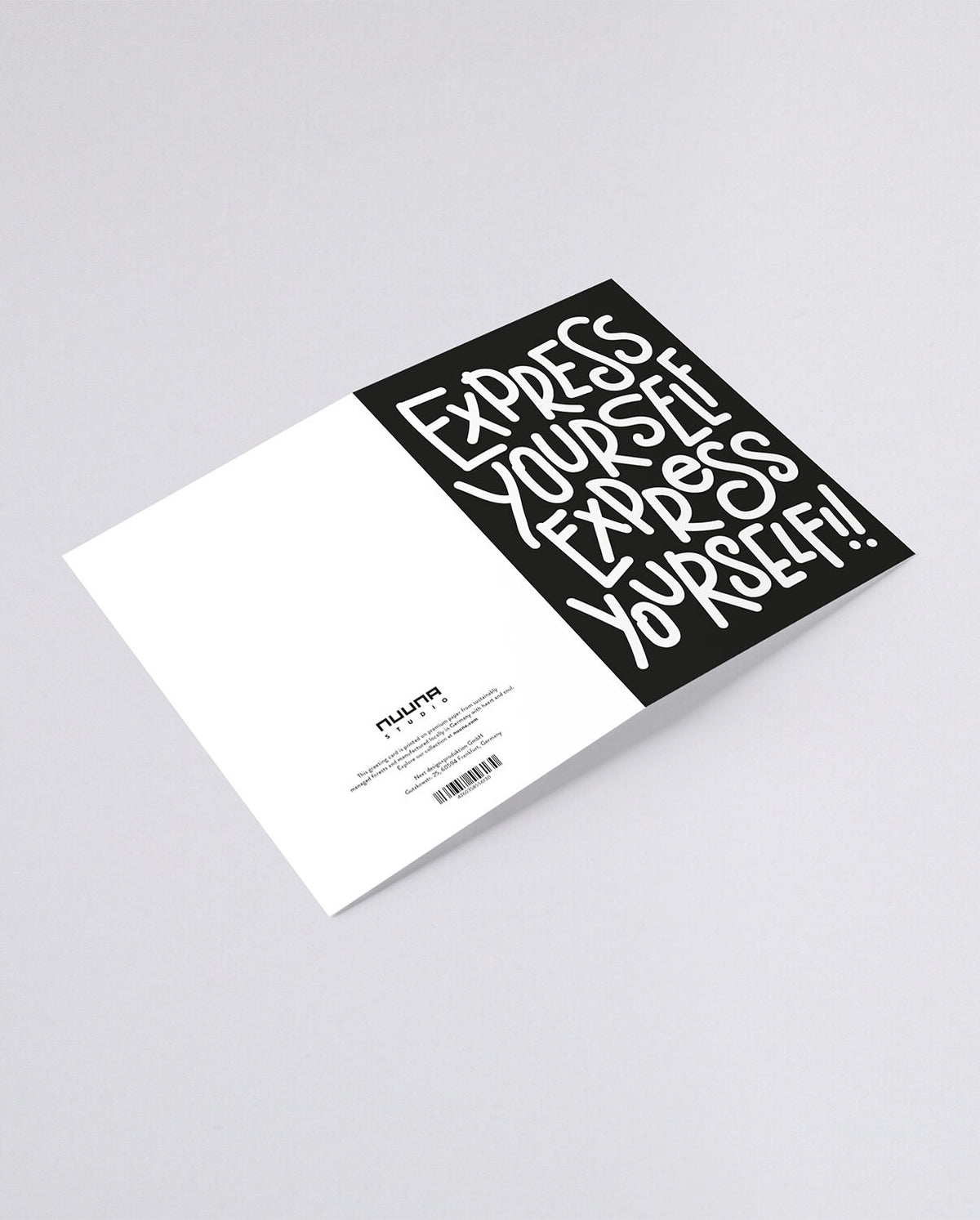 Nuuna Grusskarte – A6, mit Couvert, EXPRESS YOURSELF, mehrfarbig