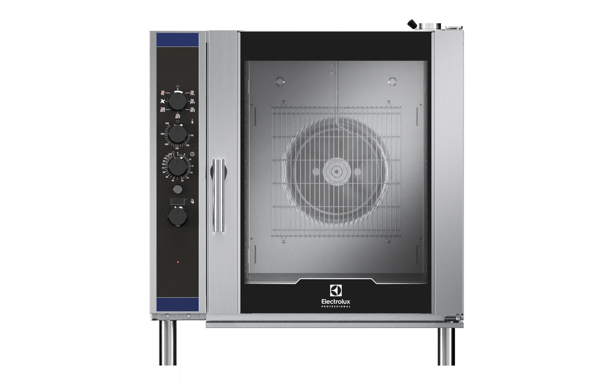 Electrolux Backofen QUER 10XGN1/1 SMART STEAM – Heissluft, Direktdampf, 300 °C, 17,3 W – schwarz/silber