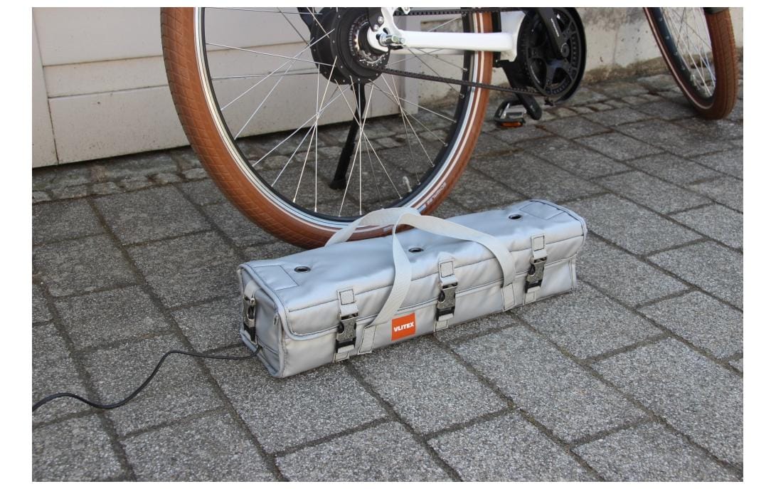 Mwave M-Wave Batterie-Aufbewahrung L – Brandschutztasche, Silber, Glasfasergewebe, für E-Bike-Akkus