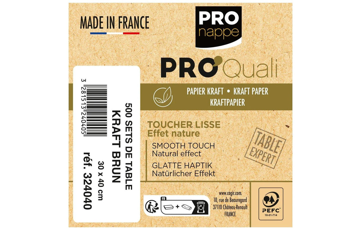 PRONAPPE Tischset – Papier, Hellbraun, 40,5 × 30 cm – 500 Stk.