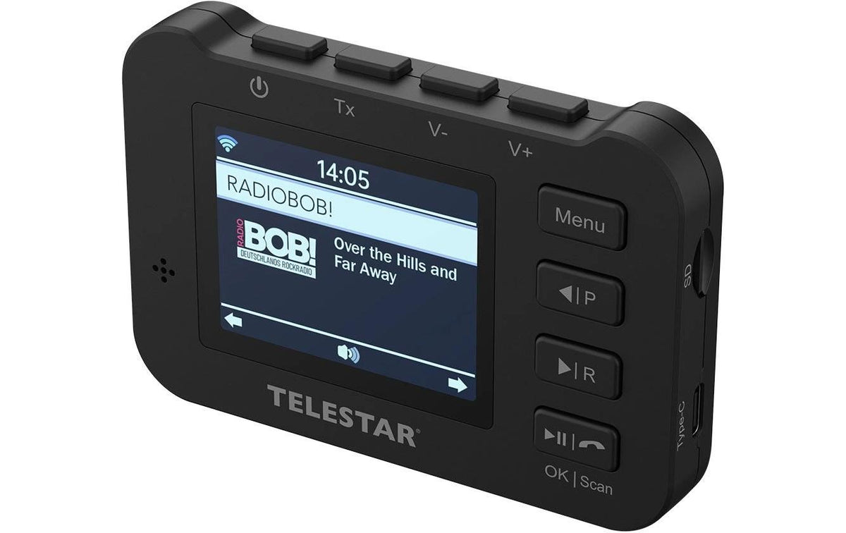Telestar TOP CAR 2 – Tragbares DAB+ Radio, UKW, Bluetooth, 2 h Akku – Schwarz