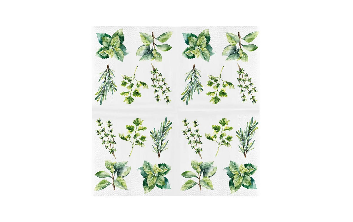 Esschert Design Servietten Kräuter – 33 × 33 cm, 3-lagig