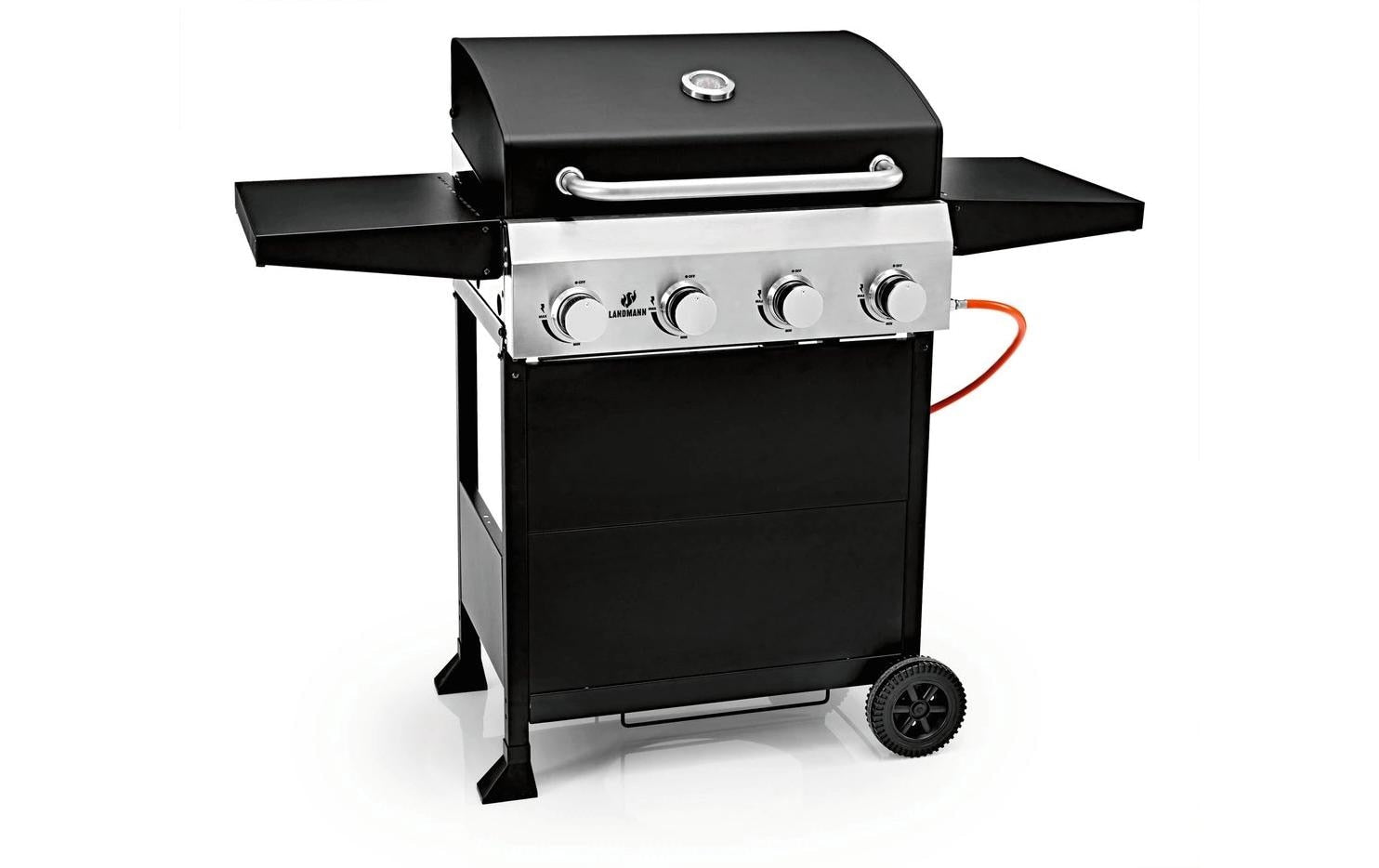 Landmann Gasgrill Black 4.0 – 4 Brenner, 127 cm, Integriertes Thermometer – Schwarz