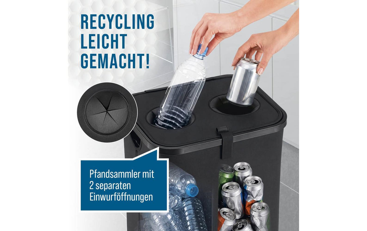Wellenborg Sammelsack (PET) für PET-Getränkeflaschen – 100 l, ABS, schwarz, 2 Stk