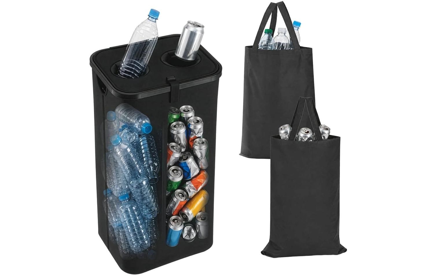 Wellenborg Sammelsack (PET) für PET-Getränkeflaschen – 100 l, ABS, schwarz, 2 Stk