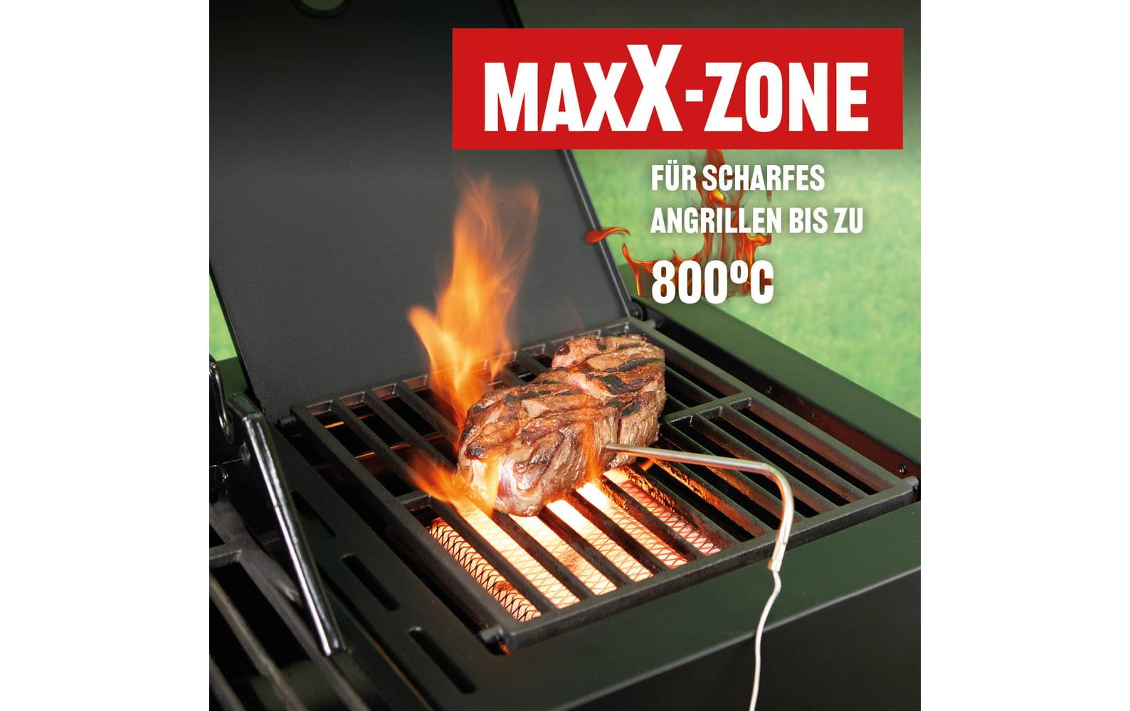 Landmann Gasgrill Cool Black 3.1 – 3 Brenner, 3116 cm² Grillfläche, Infrarot-Heckbrenner – schwarz
