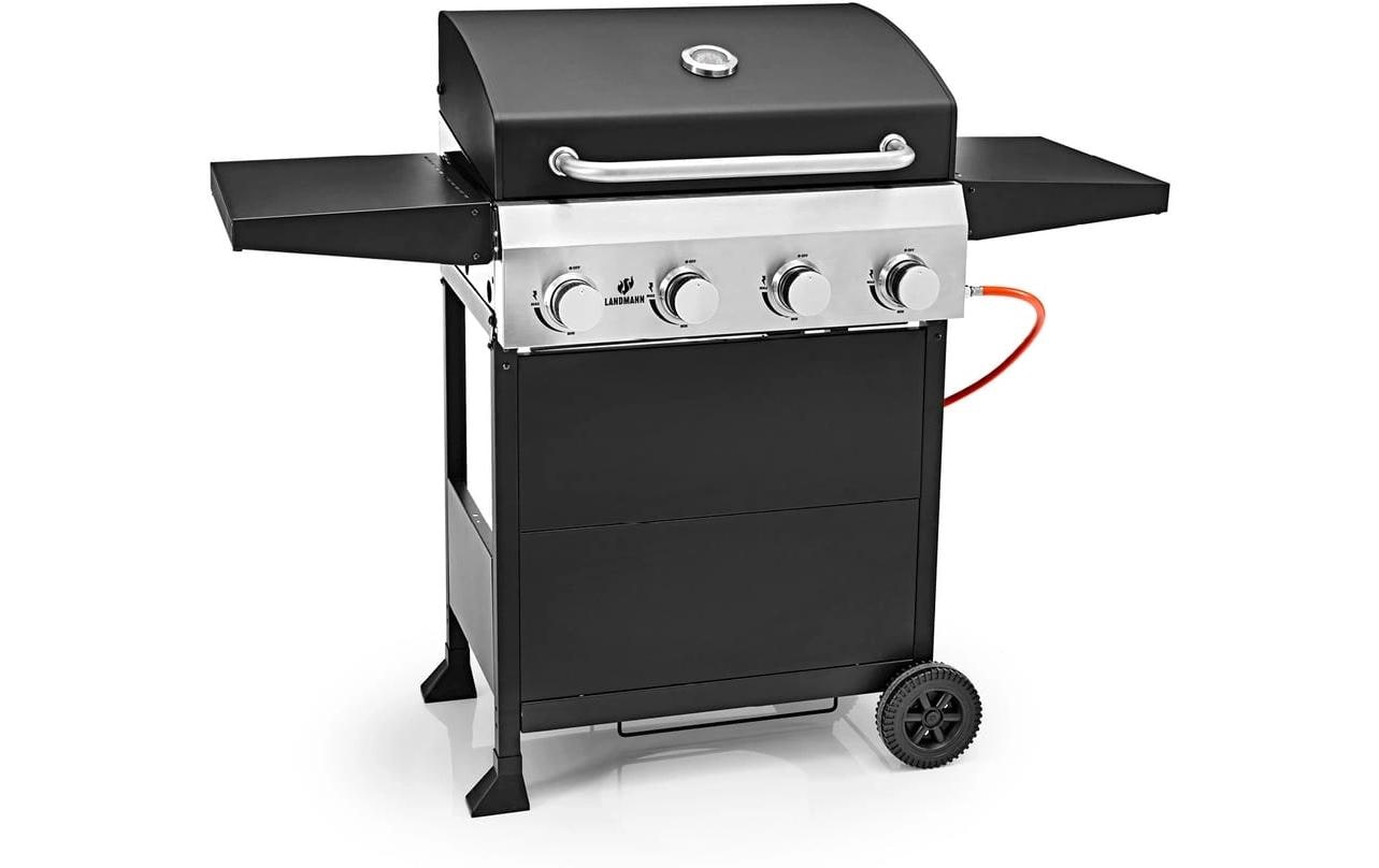 Landmann Gasgrill Black 4.0 – 4 Brenner, 127 cm, Integriertes Thermometer – Schwarz