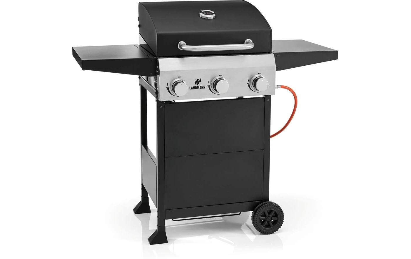 Landmann Gasgrill – 3 Brenner, 114 cm, indirektes Grillieren – schwarz