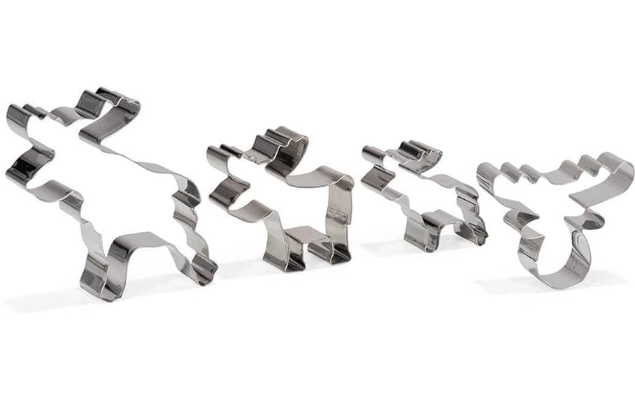 Patisse Ausstechförmchen 4 Stk., 15,4 × 22 × 2,8 cm, Edelstahl, Silber