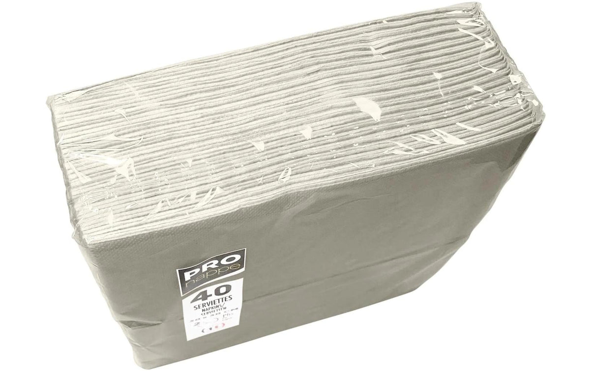 PRONAPPE Servietten elfenbein – 38 × 38 cm, 2-lagig – 40 Stück