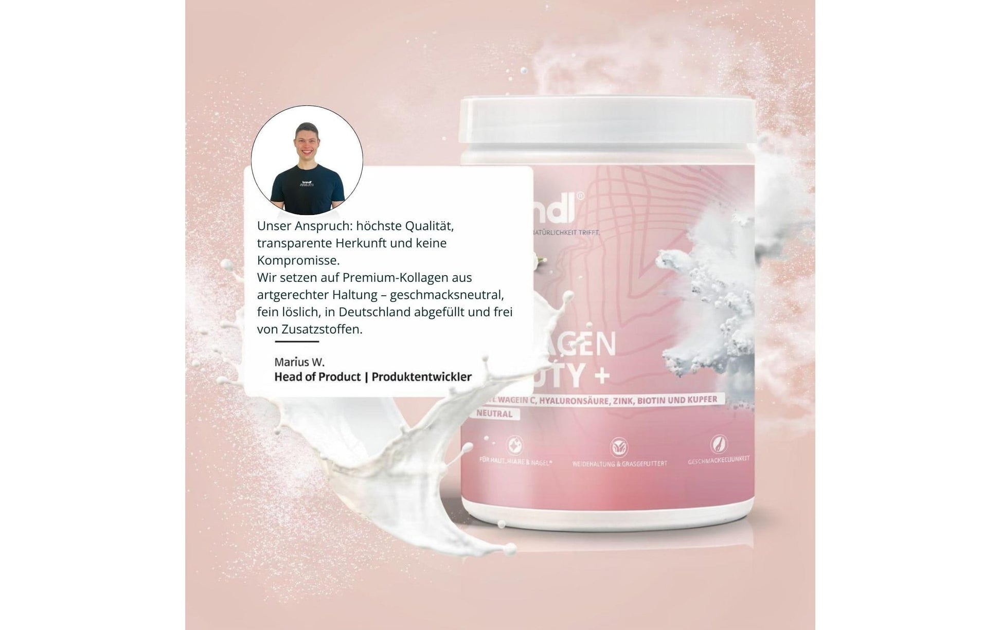 Brandl-nutrition Kollagen Trinkpulver Neutral – 555 g