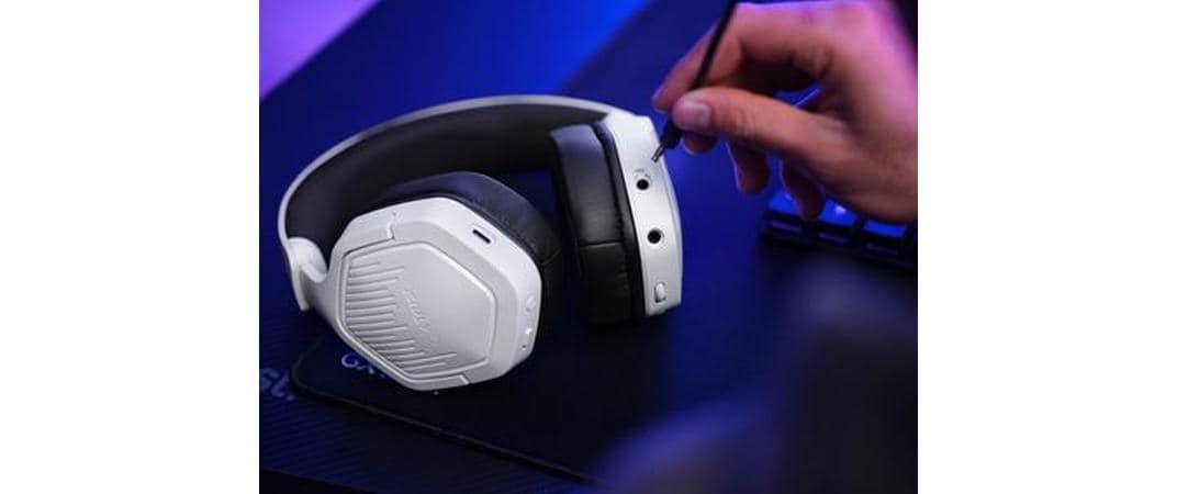 Trust GXT793W Carus Gaming-Headset – Over-Ear, Stereo, Kabel + BT, 3,5 mm Klinke, USB-C, Weiss