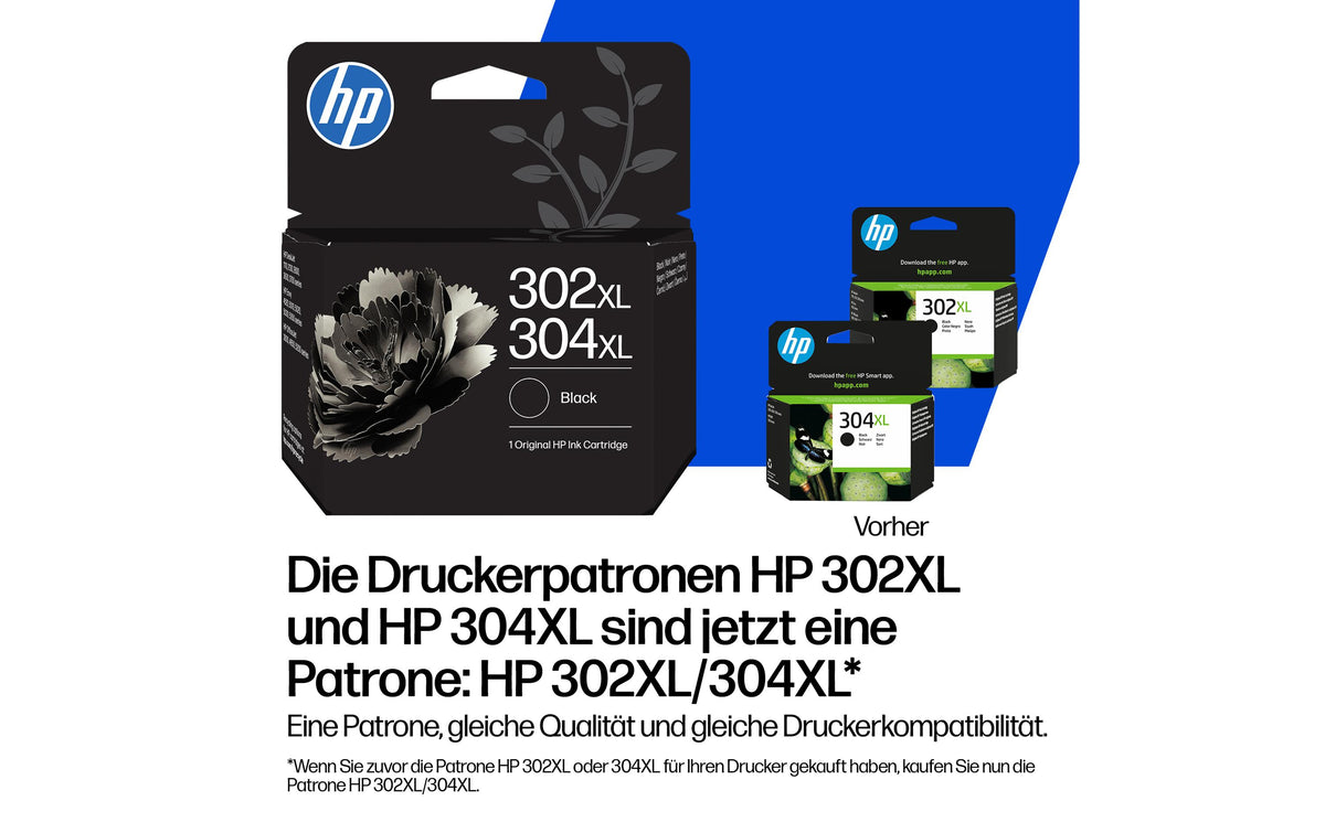 HP 302XL Schwarz Tintenpatrone (Original) – 300 Seiten – für DeskJet 2620, Envy 4520, OfficeJet 3831