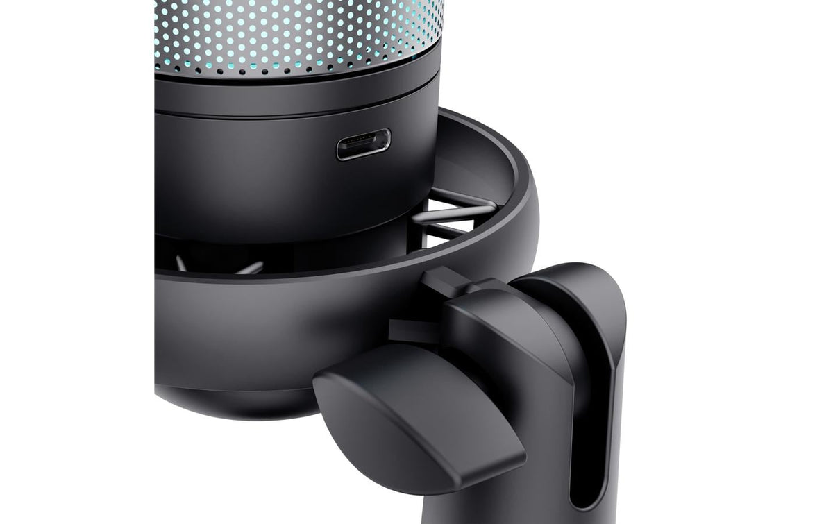 Trust GXT238 – Tischmikrofon – USB-A/USB-C/3,5 mm Klinke, Niere, 16 Bit/48 kHz, für PC/Laptop/PS5, Schwarz