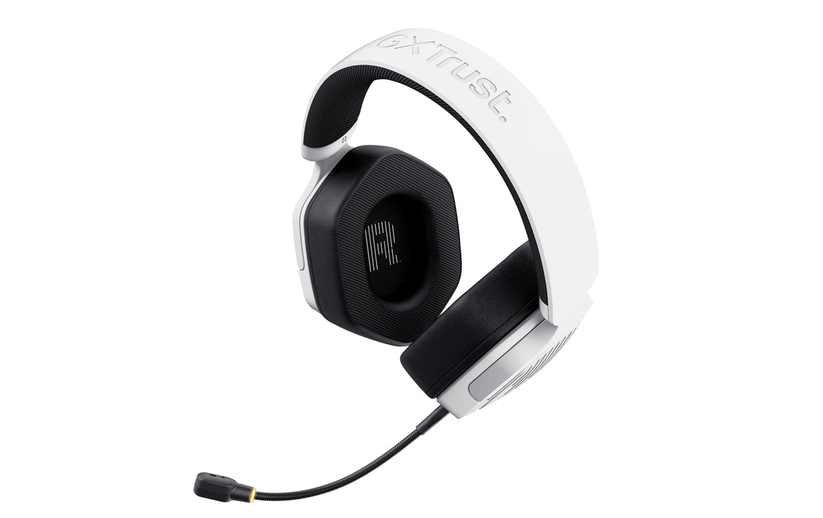 Trust GXT793W Carus Gaming-Headset – Over-Ear, Stereo, Kabel + BT, 3,5 mm Klinke, USB-C, Weiss