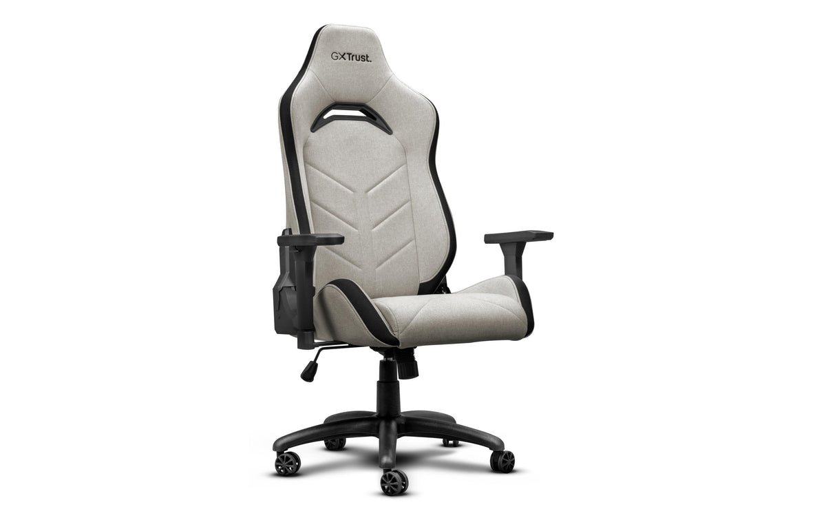 Trust GXT723B Ruya Gaming-Stuhl – Stoff – Beige, Nackenkissen, bis 150 kg