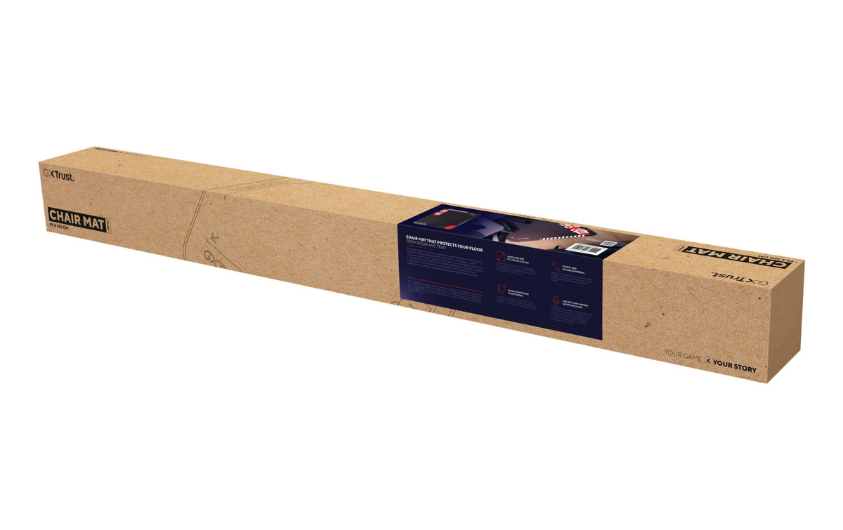 Trust Bodenschutzmatte – 99 × 120 cm, schwarz/rot/weiss