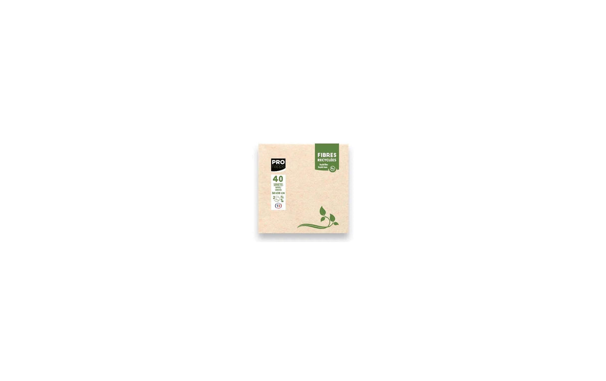 PRONAPPE Servietten braun – 38 × 38 cm, 2-lagig – 40 Stück