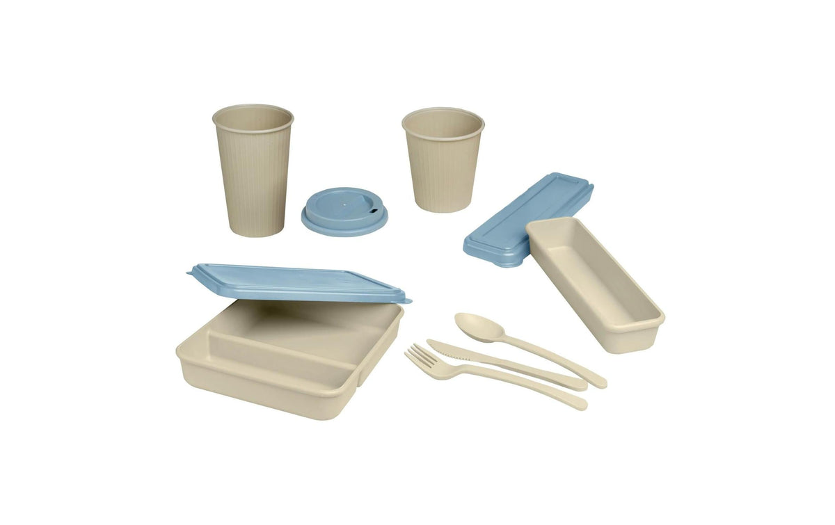 PRONAPPE PRO nappe Menuschale – 25 × 21 × 5 cm, Kunststoff (biozirkulär), mit Deckel, spülmaschinenfest, BPA-frei