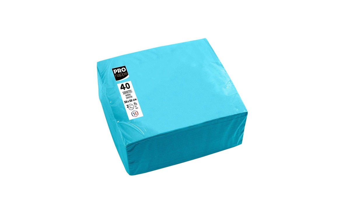 PRONAPPE PRO nappe Servietten – hellblau – 38 × 38 cm, 2-lagig – 40 Stück