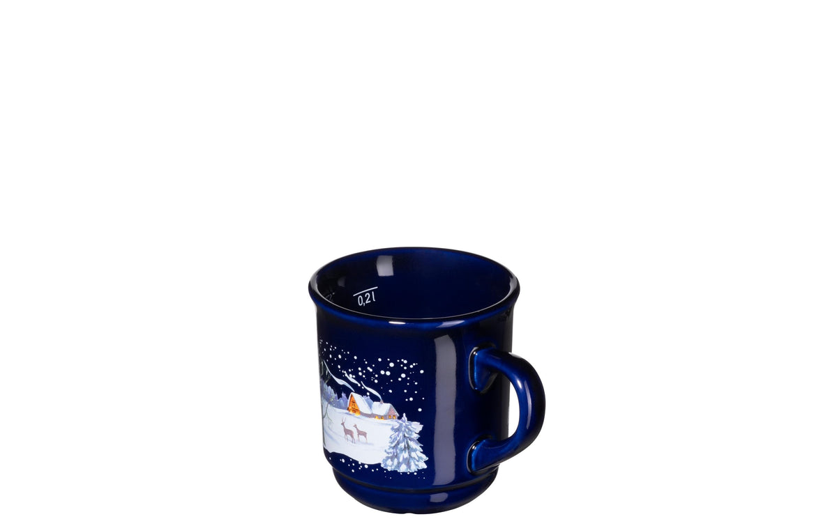 Mäser Tasse – 200 ml, Porzellan, Kobaltblau, spülmaschinenfest