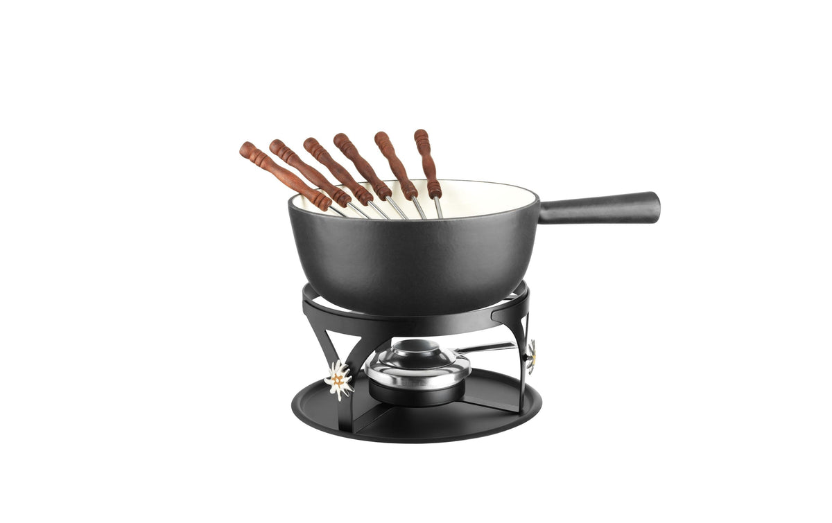 Mäser Fondue-Set – Steingut, für Käsefondue, 6 Personen, 10 Teile