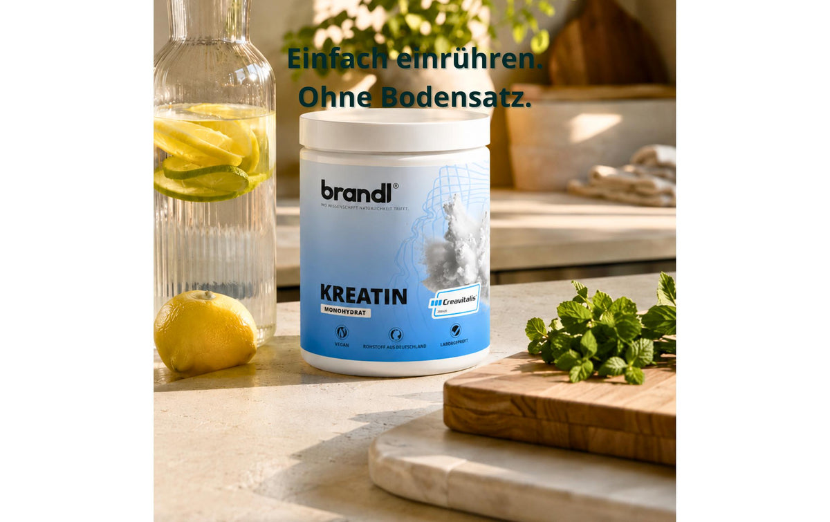 Brandl-nutrition Creavitalis Kreatin Monohydrat Pulver Neutral – vegan – 300 g