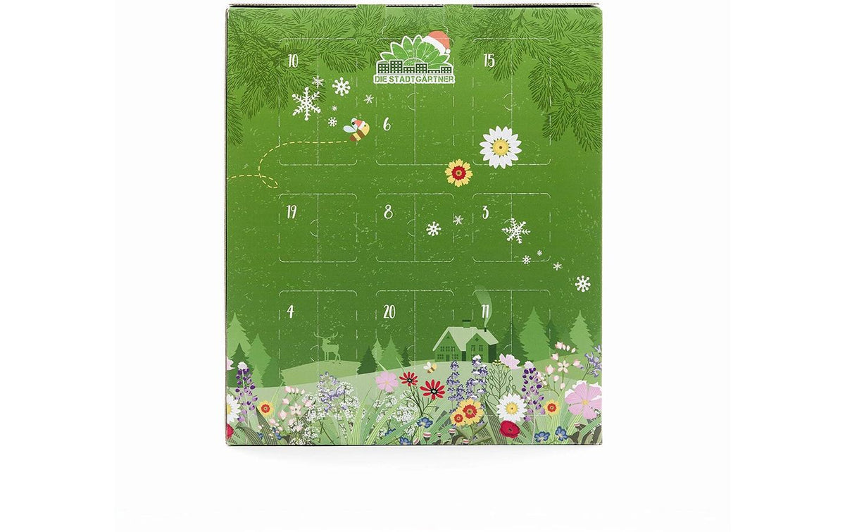 Die Stadtgärtner Saatgut – Adventskalender – 10 × 125 cm – Kalendarium deutsch