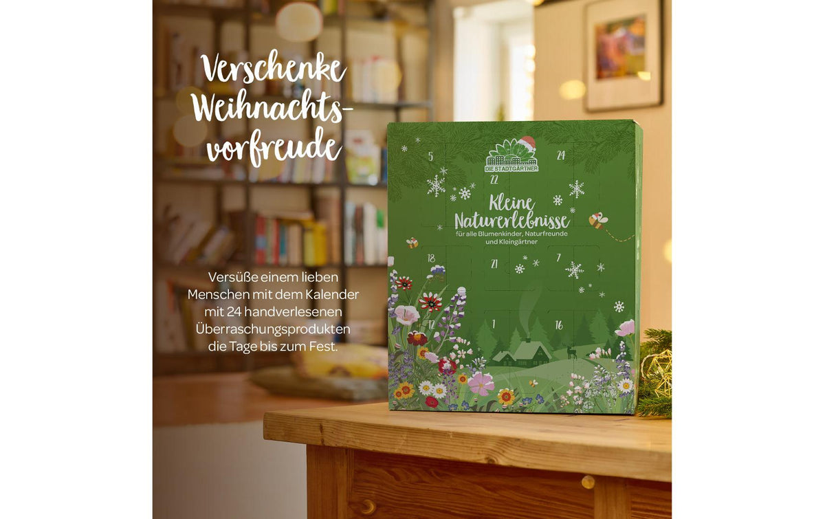 Die Stadtgärtner Saatgut – Adventskalender – 10 × 125 cm – Kalendarium deutsch