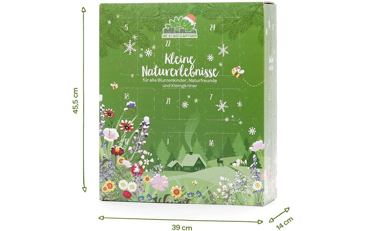 Die Stadtgärtner Saatgut – Adventskalender – 10 × 125 cm – Kalendarium deutsch
