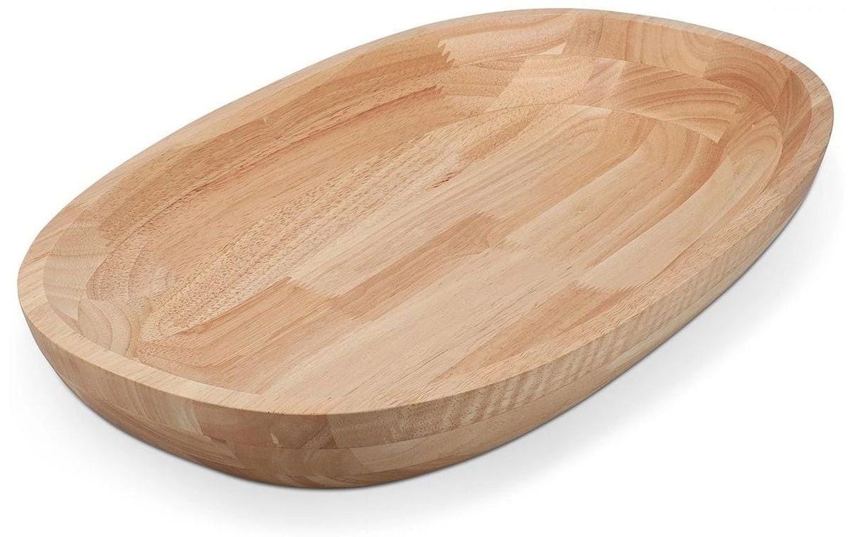 Salt & Pepper Servierschale Essenza – 30,0 × 47,0 × 6,0 cm, Gummibaumholz, Braun